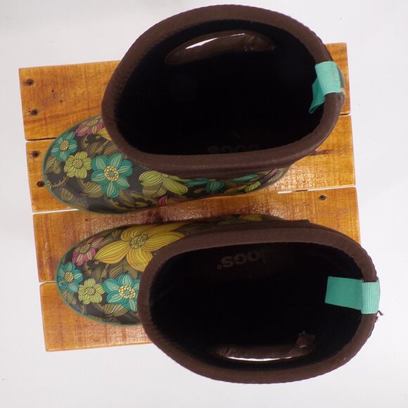 Bogs Women's 9 Waterproof Winter, Rain Boots Brown/Floral. - Picture 6 of 10